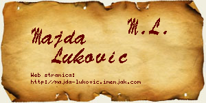 Majda Luković vizit kartica